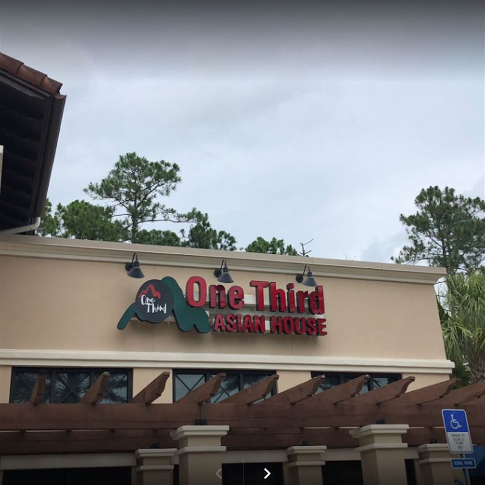 The One Third Asian House storefront in St. Johns, Florida